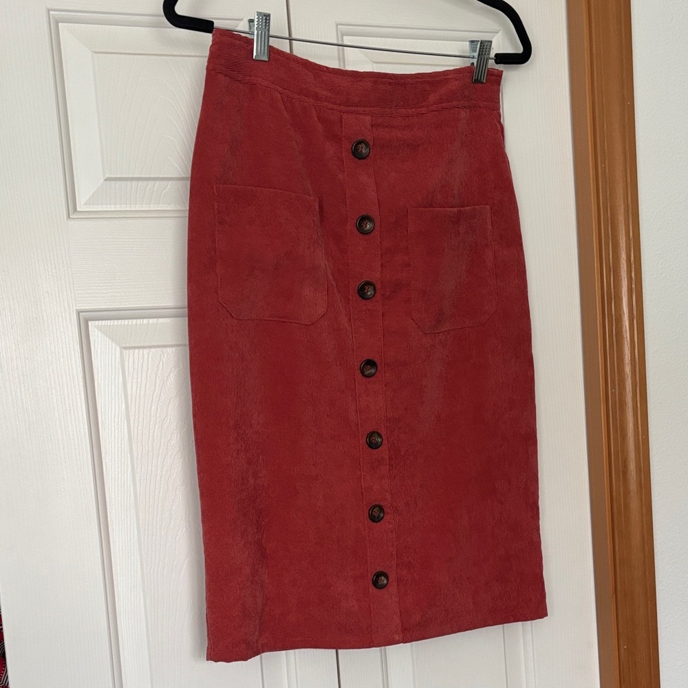 Corduroy Midi Skirt